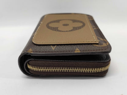 LOUIS VUITTON M81461 Monogram Giant Reverse Portefeuille Lou RFID Verified Wallet with Box and Dust Bag