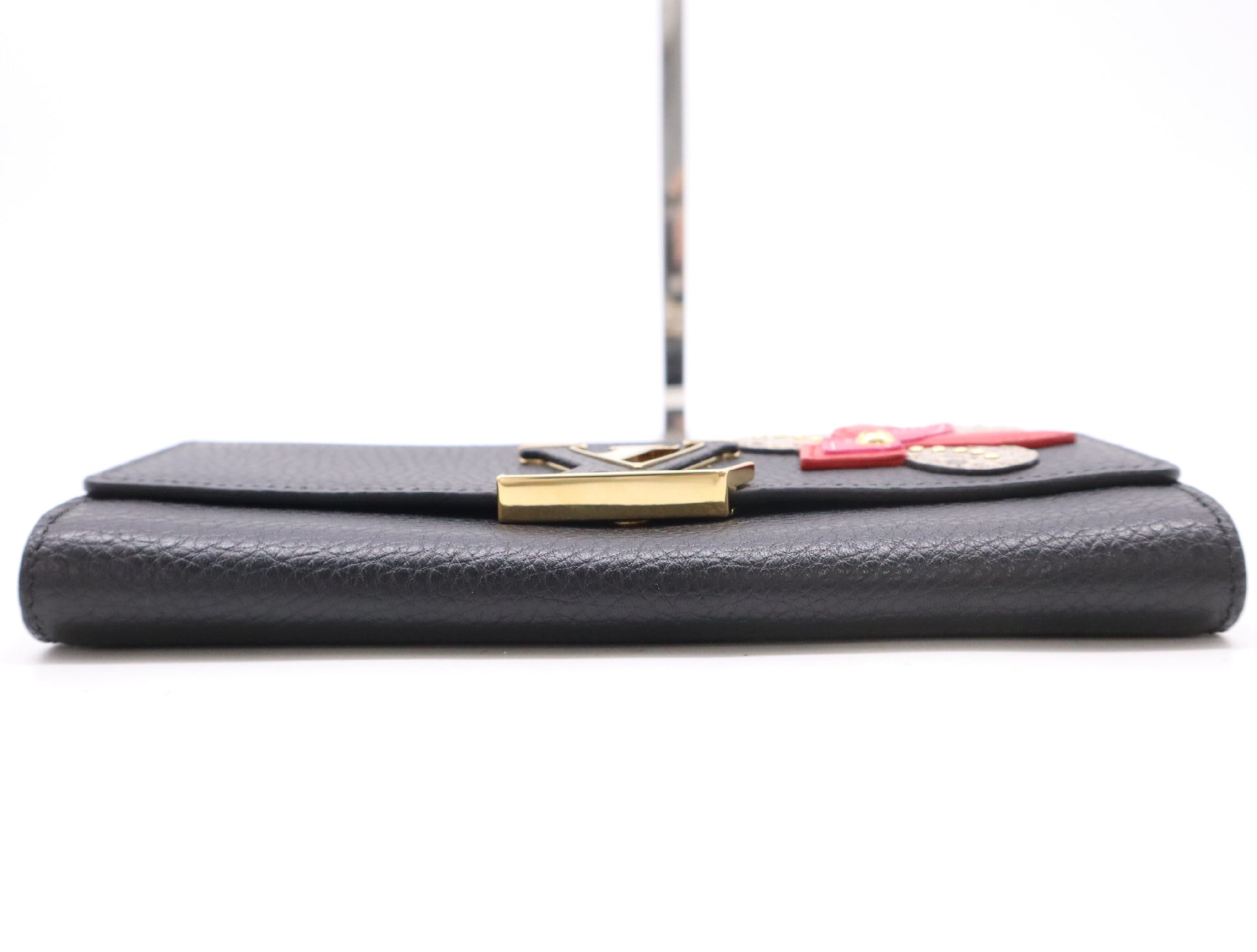 LOUIS VUITTON M64556 Taurillon Portefeuille Capucines Noir RFID Wallet