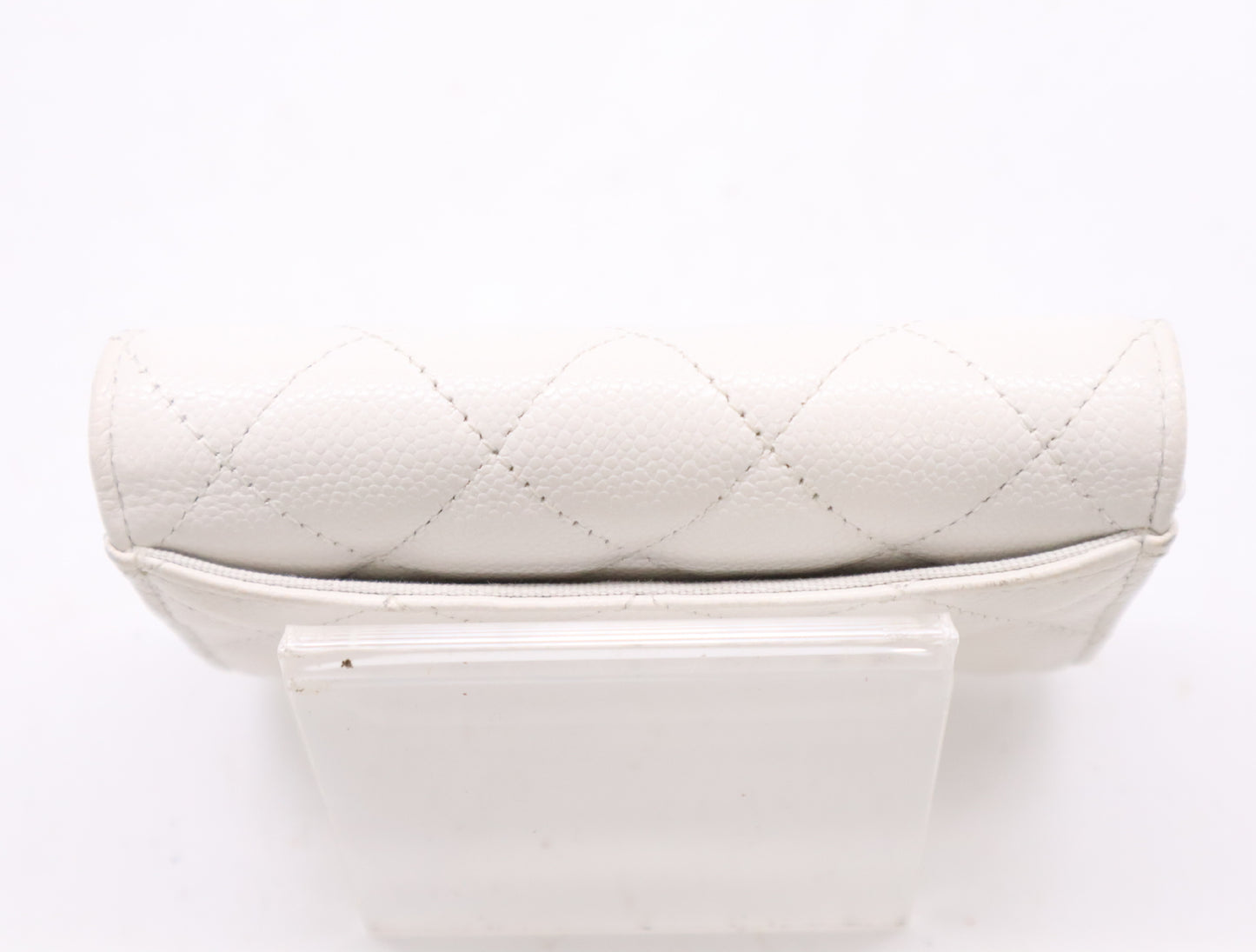 CHANEL Caviar Skin Caviar Skin Matelasse Classic Card Case White UP08CEC8 Card Case, Pass Case, Business Card Case