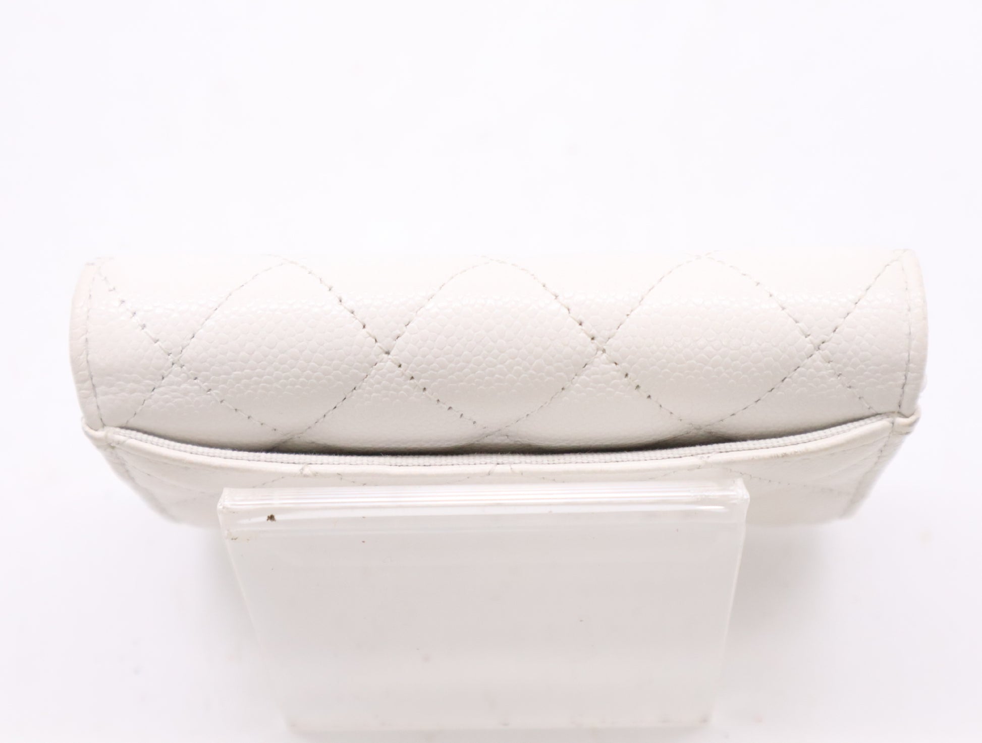 CHANEL Caviar Skin Caviar Skin Matelasse Classic Card Case White UP08CEC8 Card Case, Pass Case, Business Card Case