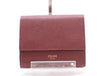 CELINE Leather Small Trifold Wallet Bordeaux S-IE-4116 Wallet