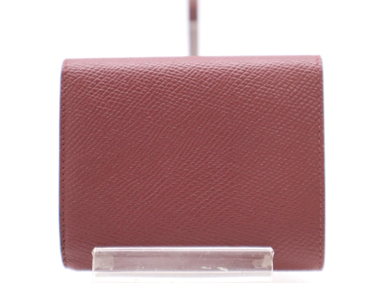 CELINE Leather Small Trifold Wallet Bordeaux S-IE-4116 Wallet