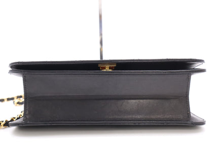 CHANEL Lambskin Matelasse 24 Shoulder Bag with Full Flap, S-Chain, Push Lock, GD Hardware, Black, Seal, Card Included, 5171978, Box and Dust Bag Included