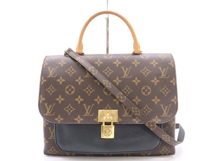 LOUIS VUITTON Monogram M44259 Monogram Marignan Noir Shoulder Bag with Shoulder Strap