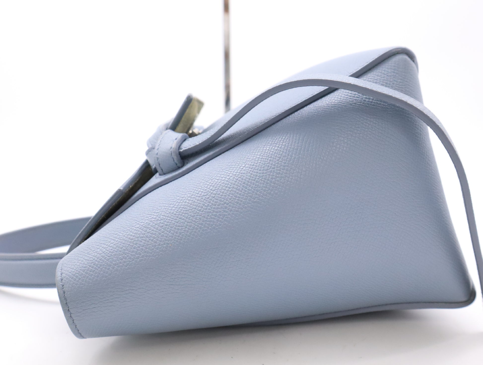 CELINE Leather Belt Bag Nano 2-Way Bag Blue Gray Handbag