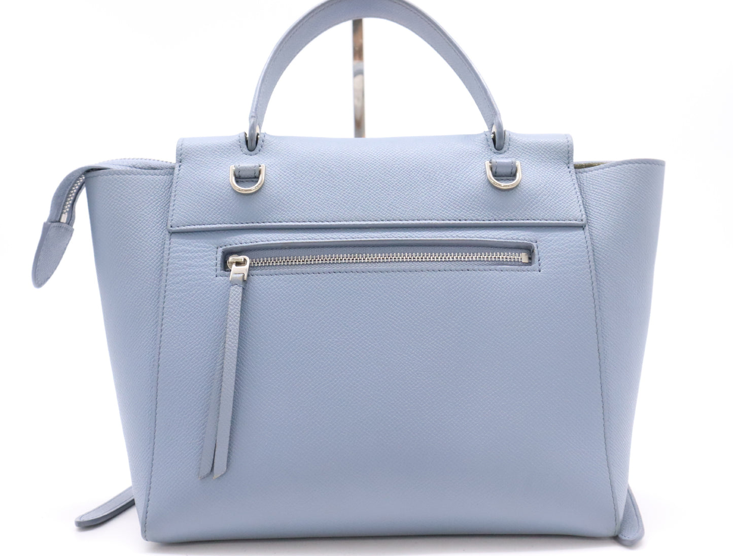 CELINE Leather Belt Bag Nano 2-Way Bag Blue Gray Handbag