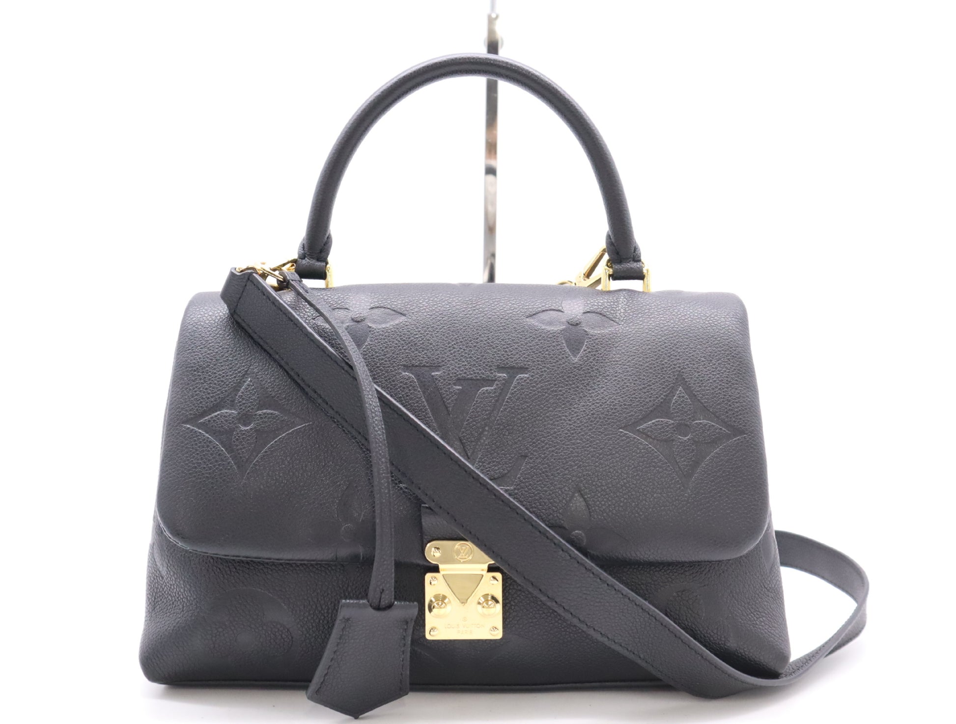 LOUIS VUITTON Monogram Empreinte M46041 Monogram Empreinte Madeleine MM Noir Shoulder Bag RFID Verified No Serial Tag