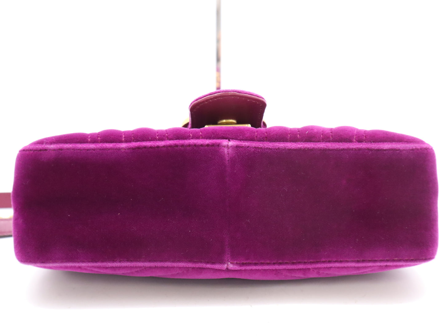 GUCCI 446744 GG Marmont Velvet Chain Shoulder Bag Purple Shoulder Bag