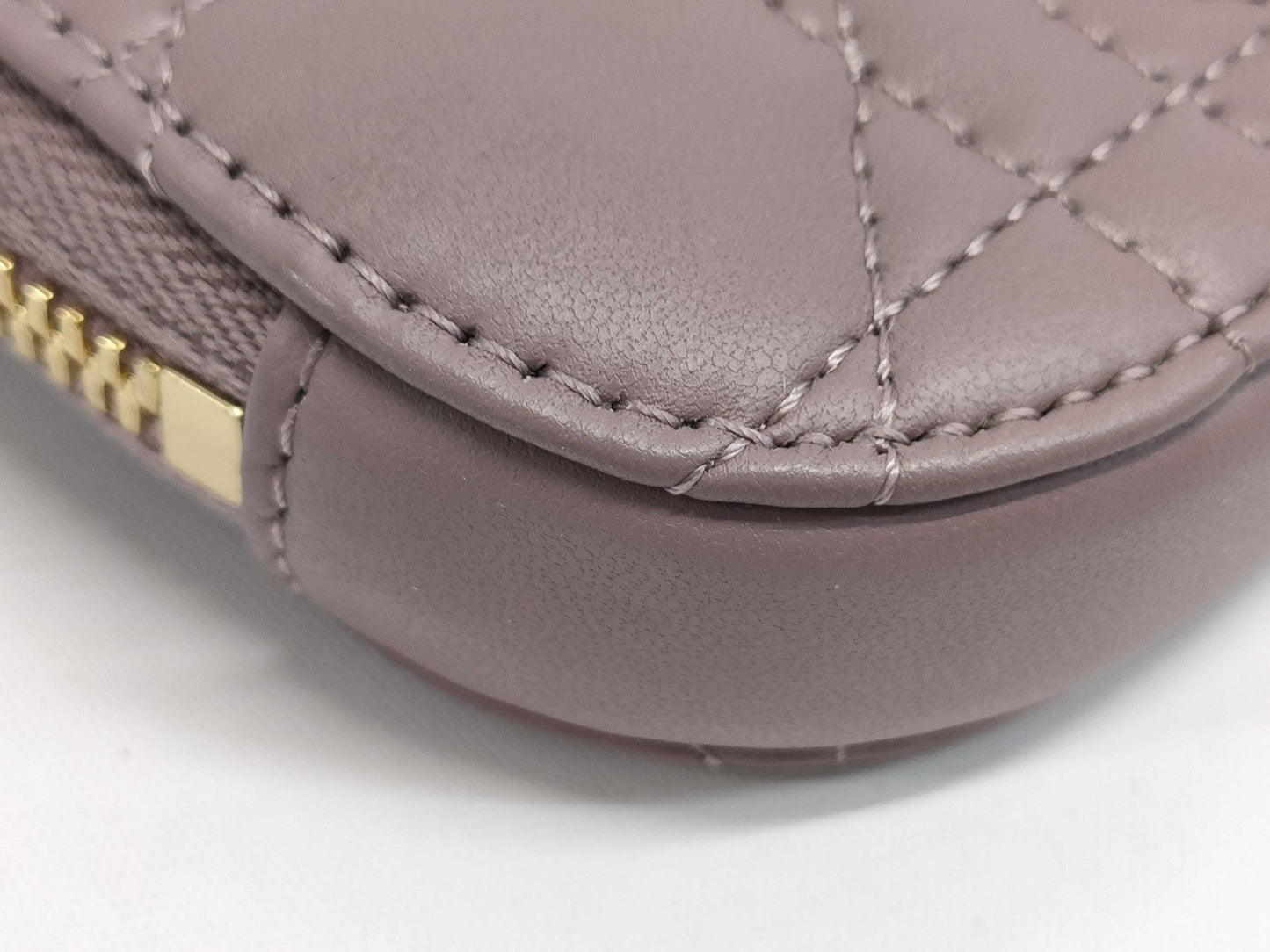 Dior Lady Dior Phone Holder Cannage Pink Lambskin Shoulder Bag with Strap and Chain Strap