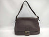 FENDI 8BR102 Leather Selleria Mamma Bucket Shoulder Bag, Dark Brown
