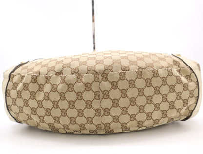 GUCCI GG Canvas 130736 GG Canvas Tote Bag Abbey Brown Beige Tote Bag