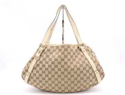 GUCCI GG Canvas 130736 GG Canvas Tote Bag Abbey Brown Beige Tote Bag
