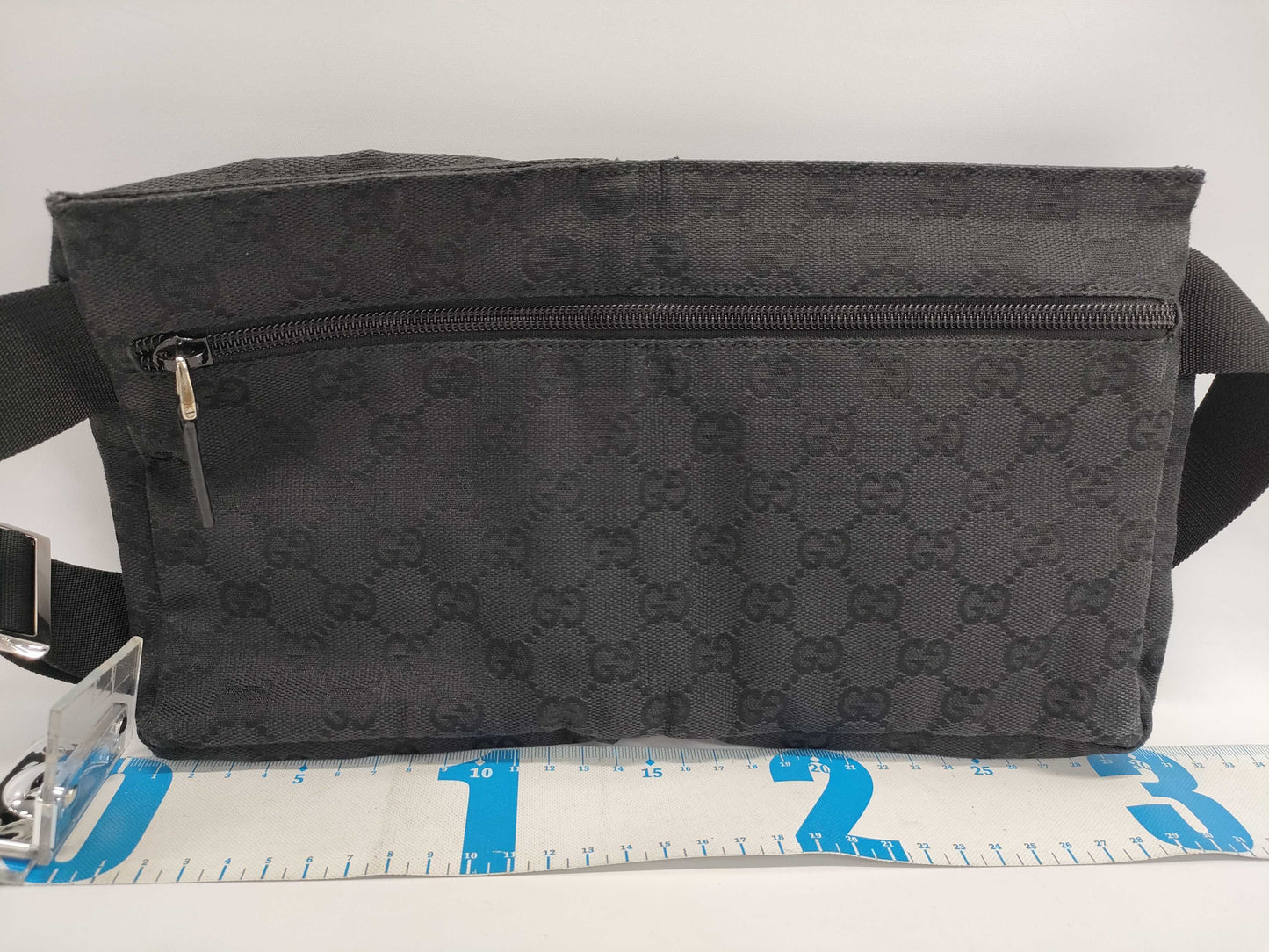 GUCCI 28566 GG Canvas Black Waist Bag