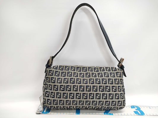 FENDI Canvas x Leather Zucca Mamma Handbag Zucchino Handbag