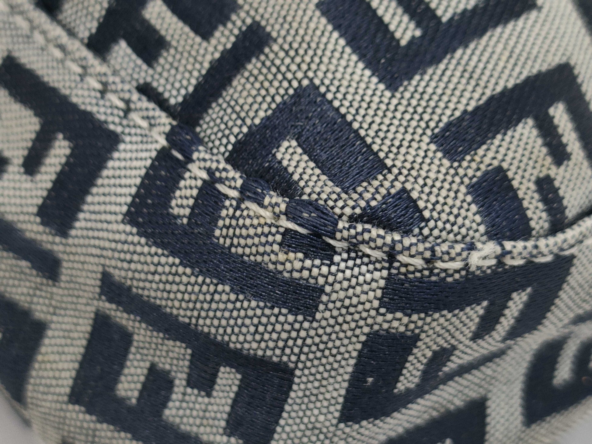 FENDI Canvas x Leather Zucca Mamma Handbag Zucchino Handbag