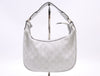 GUCCI 263757 GG Supreme Satin Canvas Shoulder Bag Handbag Silver Shoulder Bag