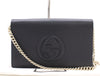 GUCCI 598211 Leather Shoulder Bag Soho Chain Bag Chain Wallet with Dust Bag