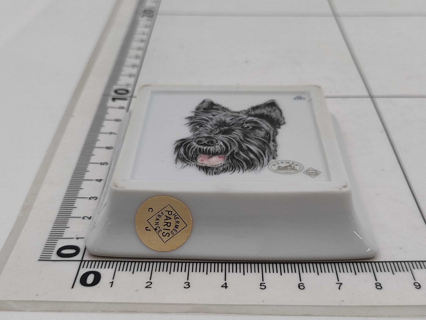 HERMES Square Plate Accessory Tray Animal Motif Small Plate Set of 4 Plates