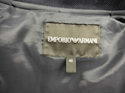 Emporio Armani Size 40 Down Blouson with Detachable Hood, Black EMPORIO ARMANI Jacket