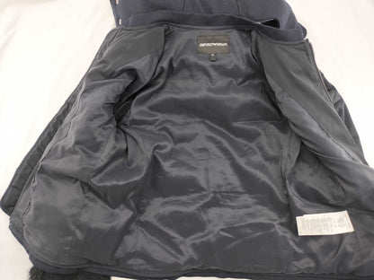 Emporio Armani Size 40 Down Blouson with Detachable Hood, Black EMPORIO ARMANI Jacket