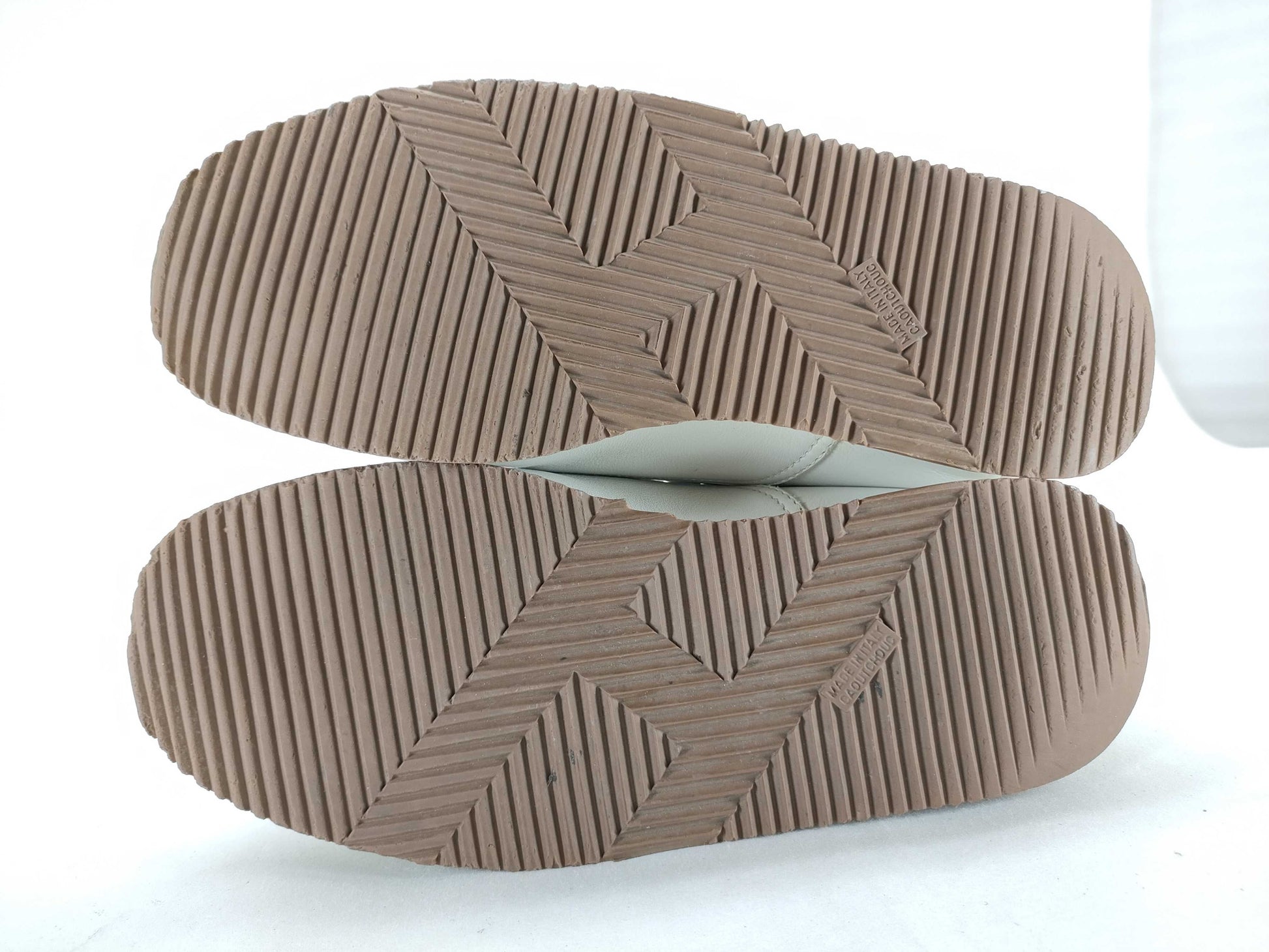 HERMES Size 37 Quick Leather Lace-Up Sneakers Women's White and Brown HERMES Sneakers