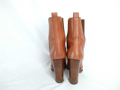 CELINE Boots, Side Gore, Mid Chunky Heel, Size 36, Camel, Other Shoes