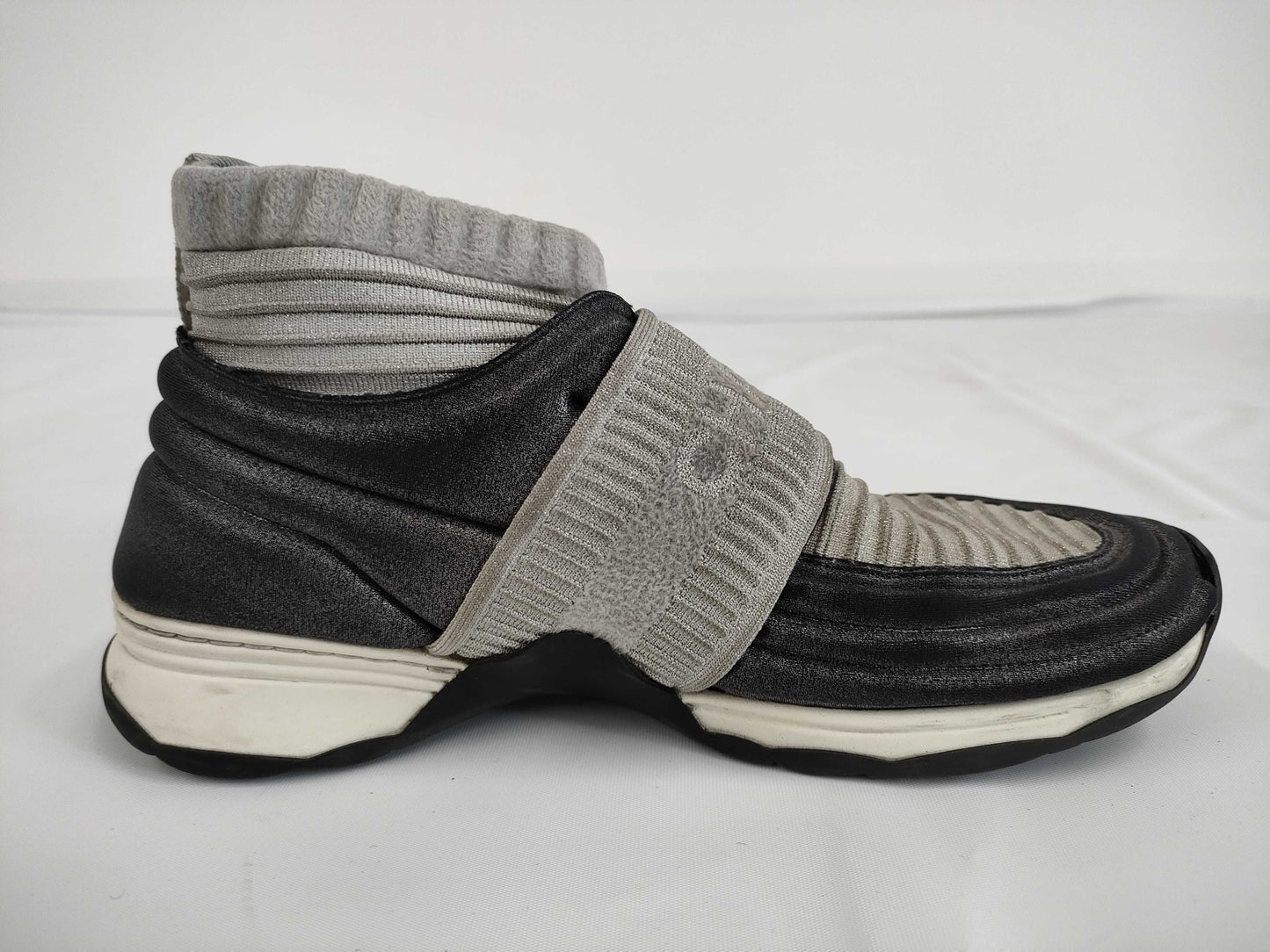 CHANEL Size 36 Sock Sneakers Made in Italy Women's Gray CHANEL Sneakers