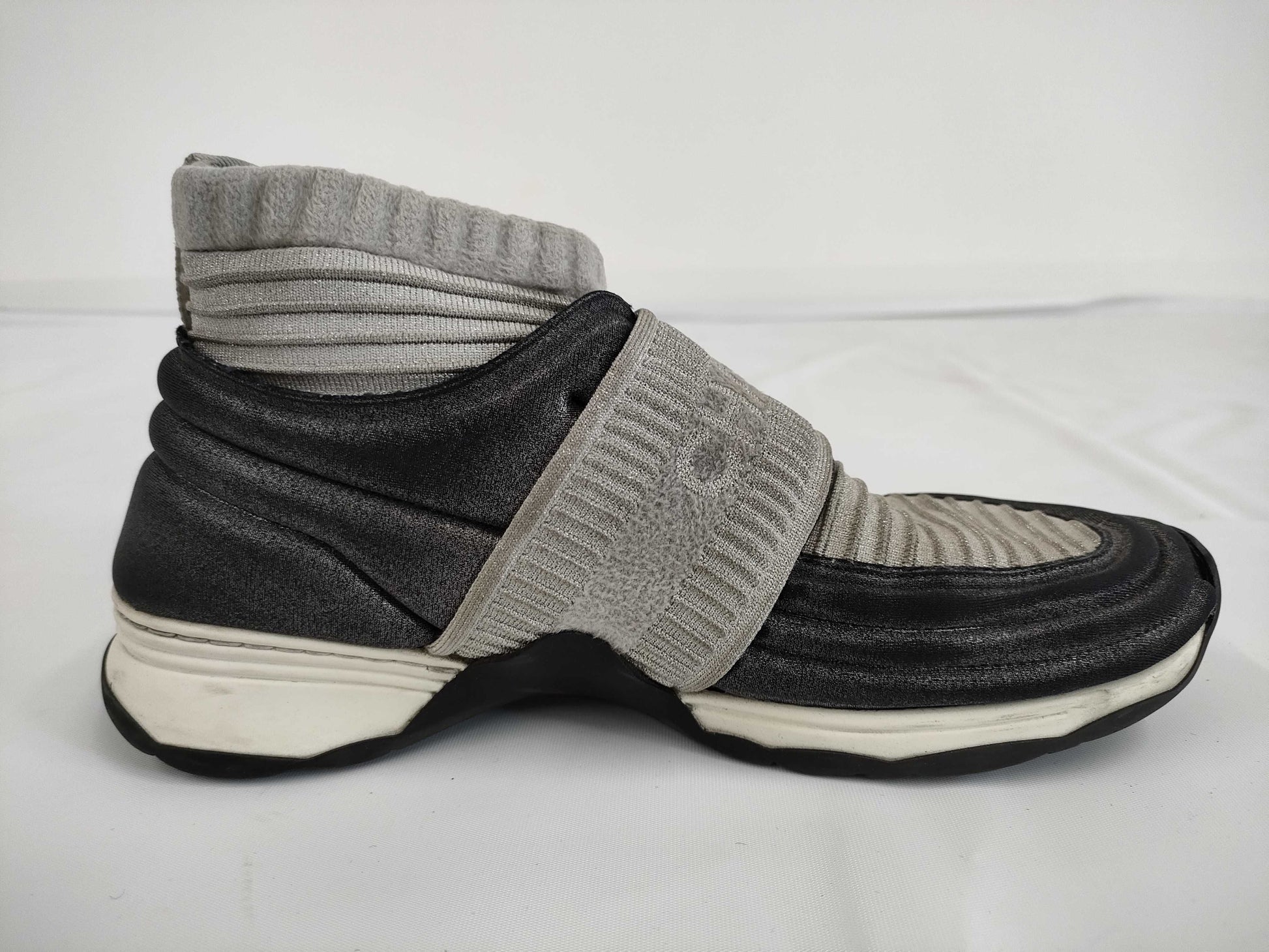 CHANEL Size 36 Sock Sneakers Made in Italy Women's Gray CHANEL Sneakers