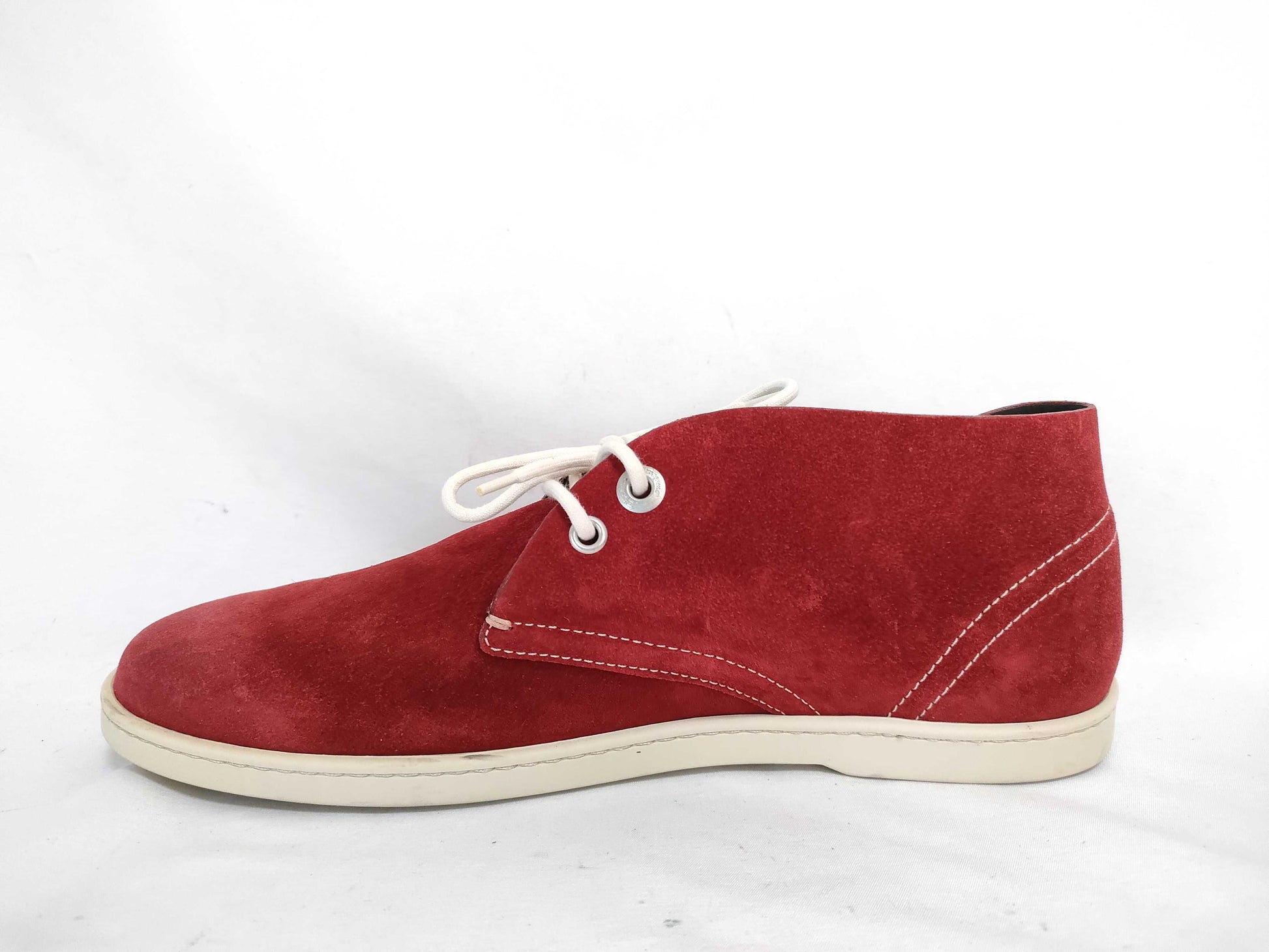 Salvatore Ferragamo Size 7 Suede Desert Boots Men's Red Shoes Salvatore Ferragamo Sneakers