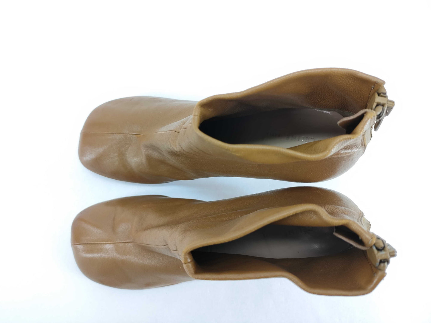 CELINE Glove Bootie Boots, Nappa 35.5, Phoebe Period, Camel, with Zipper, Other Shoes