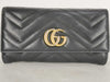 GUCCI GUCCI GG Marmont Long Wallet Black Wallet