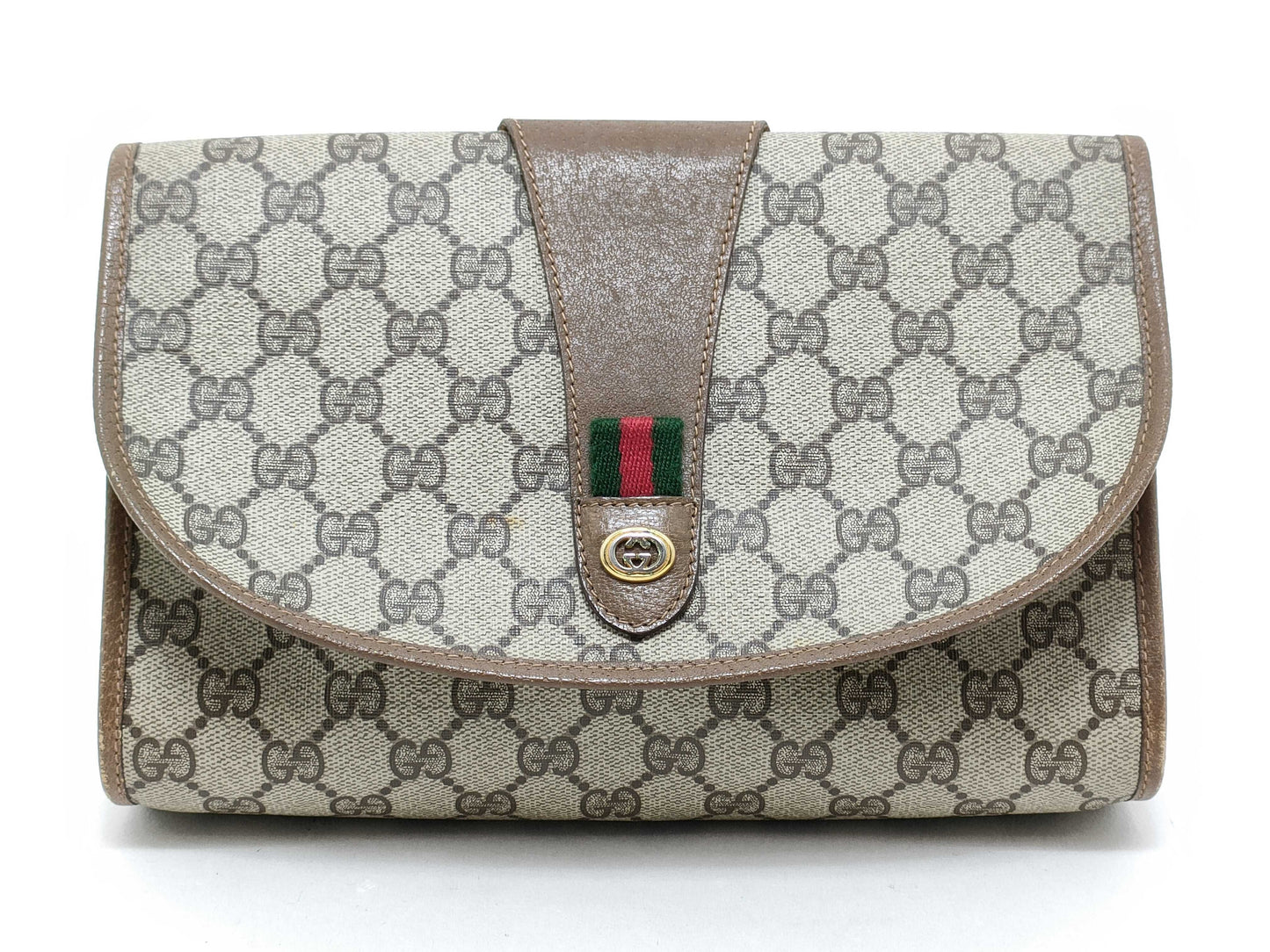 GUCCI GG Supreme GUCCI Clutch Bag