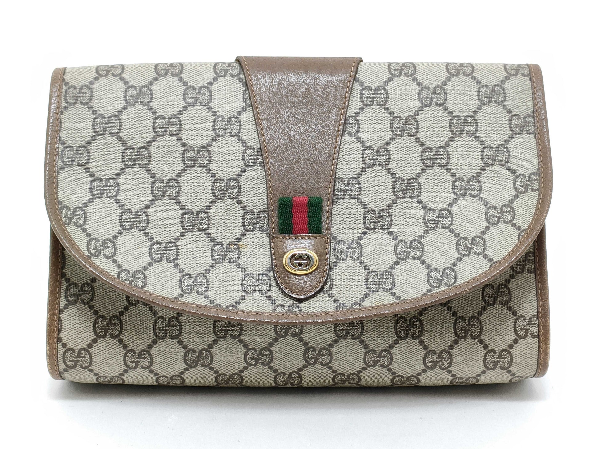 GUCCI GG Supreme GUCCI Clutch Bag