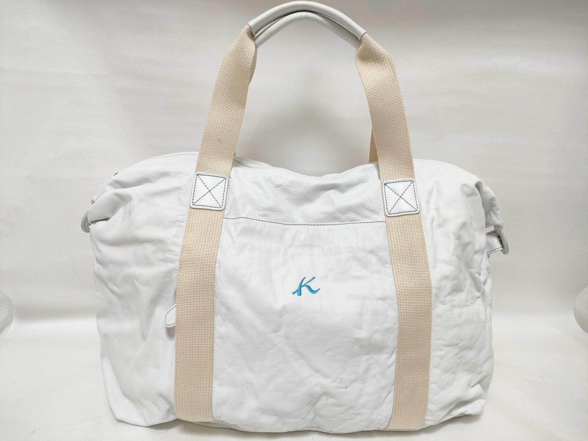 Kitamura White Boston Bag