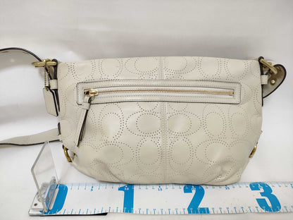 COACH Signature Coach Bag White Shoulder Bag
