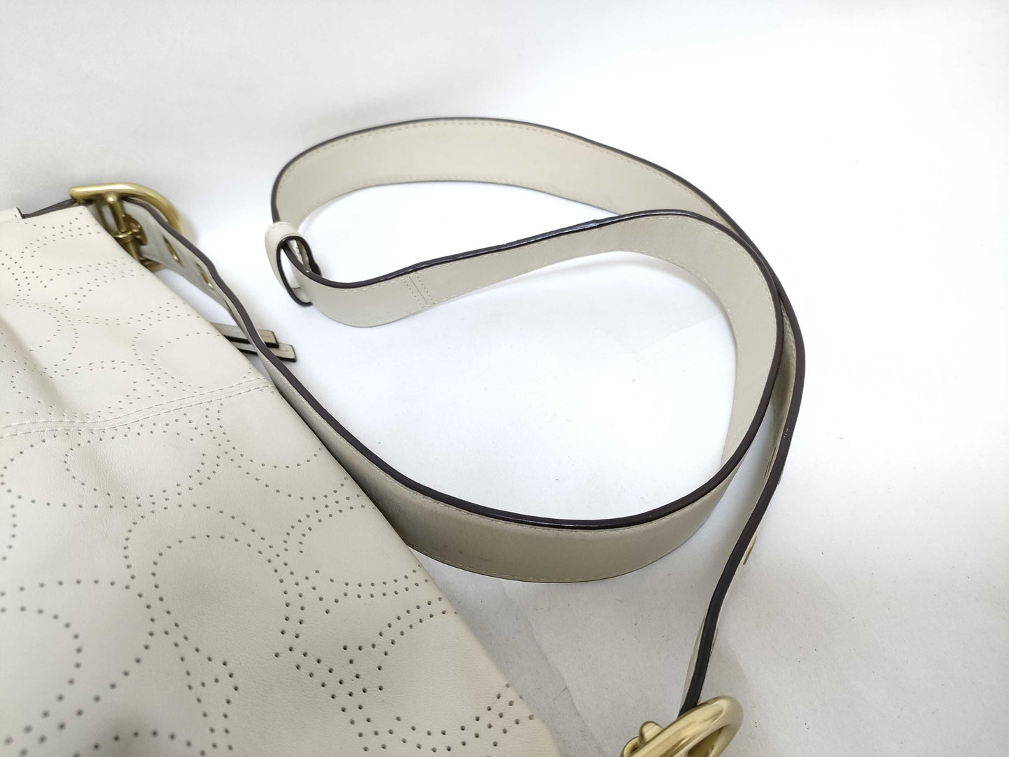 COACH Signature Coach Bag White Shoulder Bag