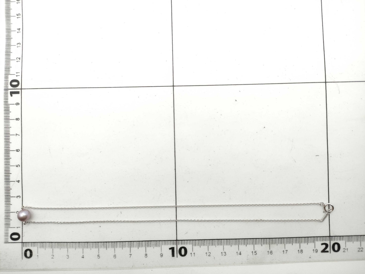 TASAKI Pearl Necklace, 7.2mm Diameter, 18K White Gold, 3.0g 