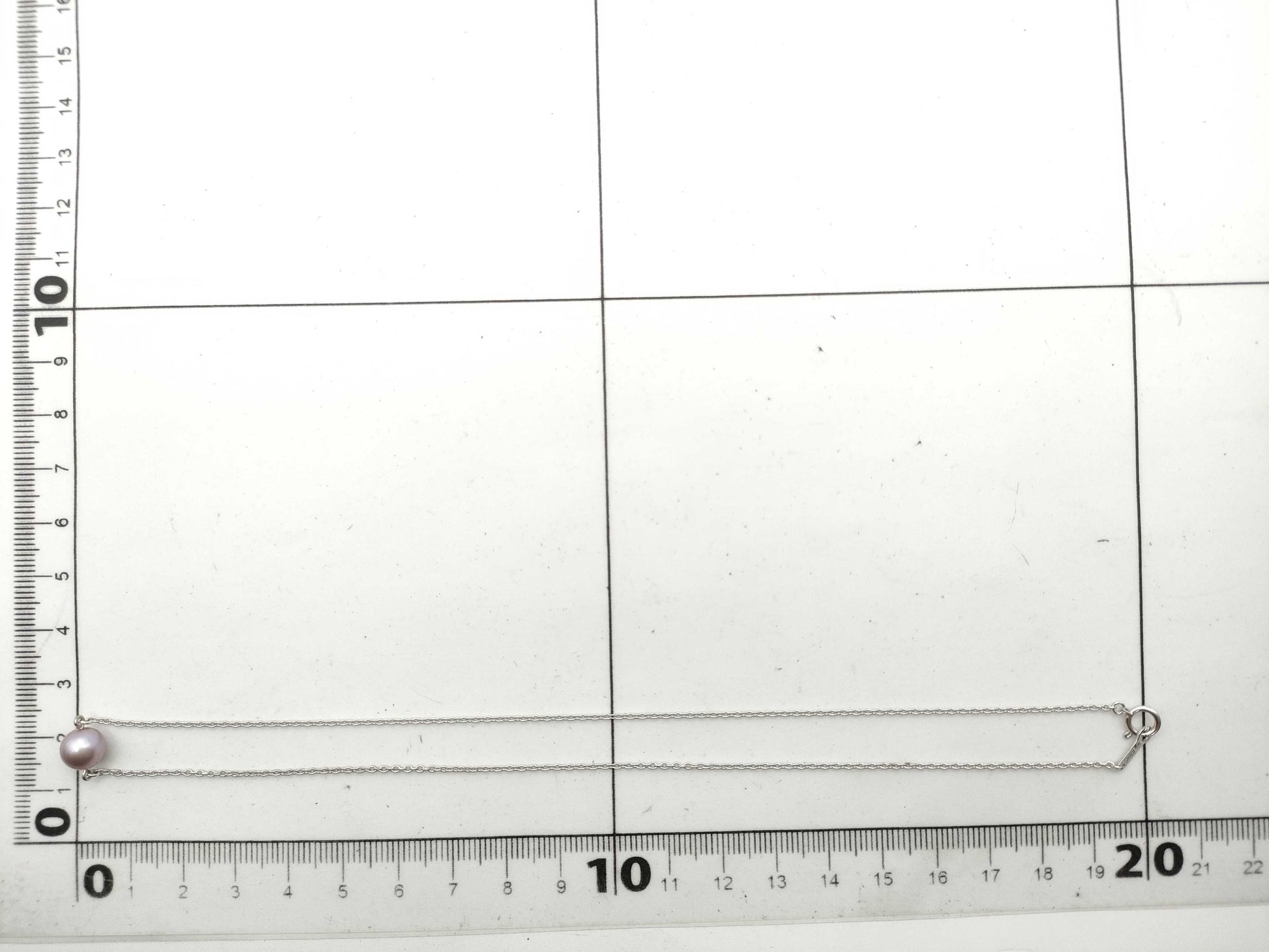 TASAKI Pearl Necklace, 7.2mm Diameter, 18K White Gold, 3.0g 