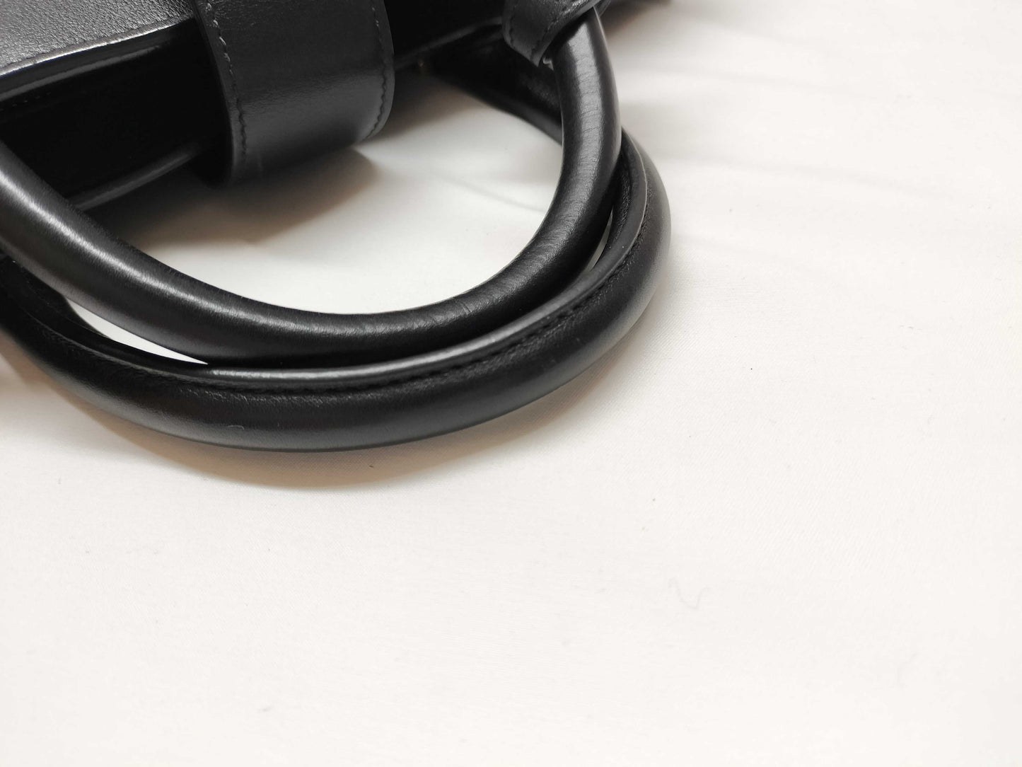 SAINT LAURENT Cabas 2-way Shoulder Bag 357395 Black with Gold Hardware Leather Shoulder Bag