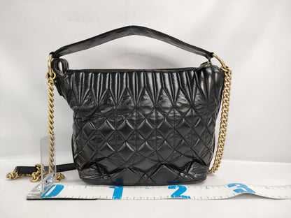 CHANEL CHANEL Hobo Chain Shoulder Bag Black with Gold Hardware and Leather 28199162 Shoulder Bag