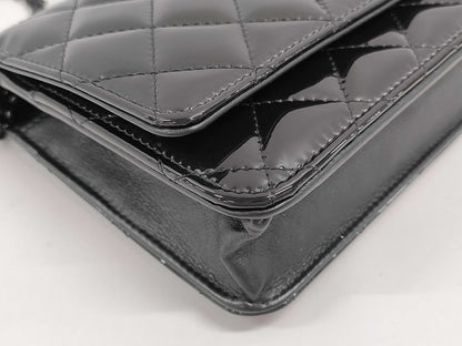 CHANEL CHANEL 2.55 Chain Wallet Black with Black Hardware and Enamel CAJUPN3G Shoulder Bag