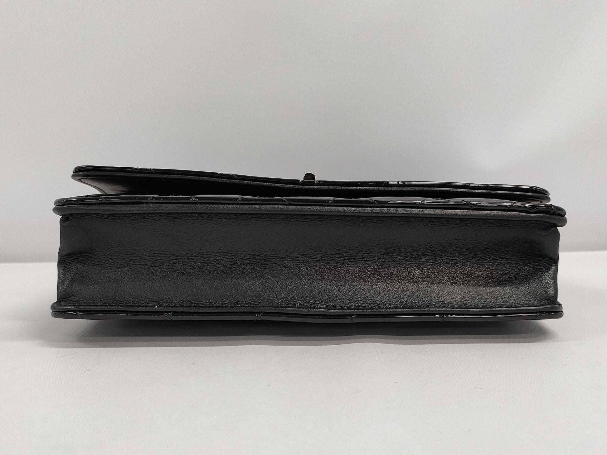 CHANEL CHANEL 2.55 Chain Wallet Black with Black Hardware and Enamel CAJUPN3G Shoulder Bag