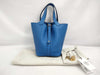 HERMES Picotin Lock PM Handbag, Blue Zélige, Gold Hardware, Taurillon Clemence Leather, W Stamp, Handbag