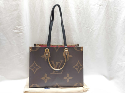 LOUIS VUITTON On the Go MM 2-way Handbag/Shoulder Bag Reverse M45321 Brown Gold Hardware Monogram Canvas RFID Tote Bag