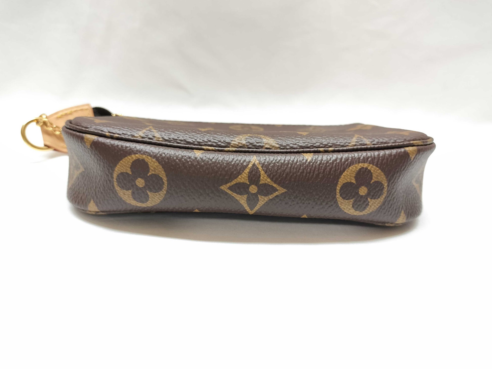 LOUIS VUITTON Monogram Pochette Accessoires Mini Monogram M58009 Brown with Gold Hardware, PVC Coated Canvas, SF4252 Handbag