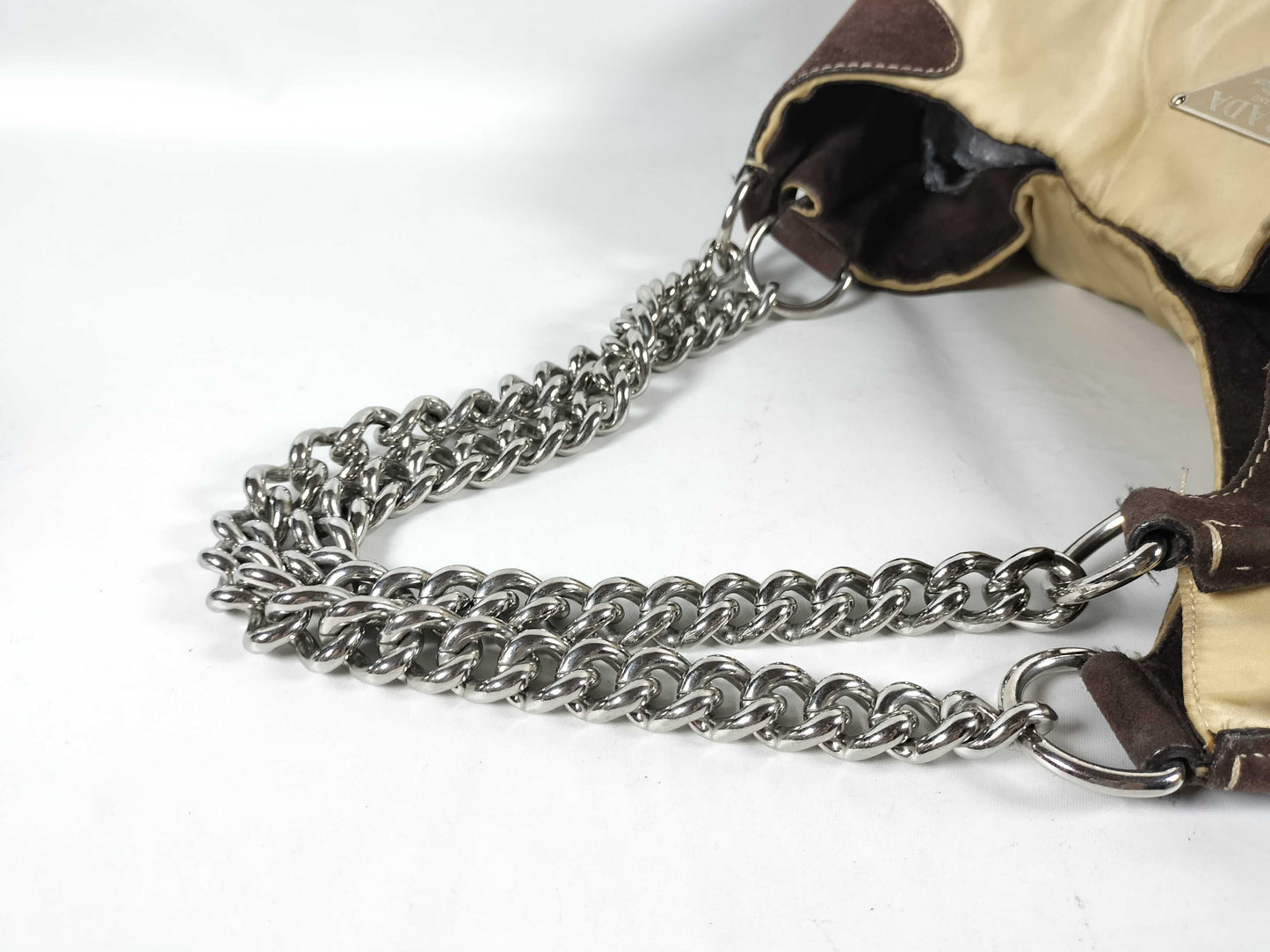 PRADA Nylon Prada Chain Nylon Shoulder Bag