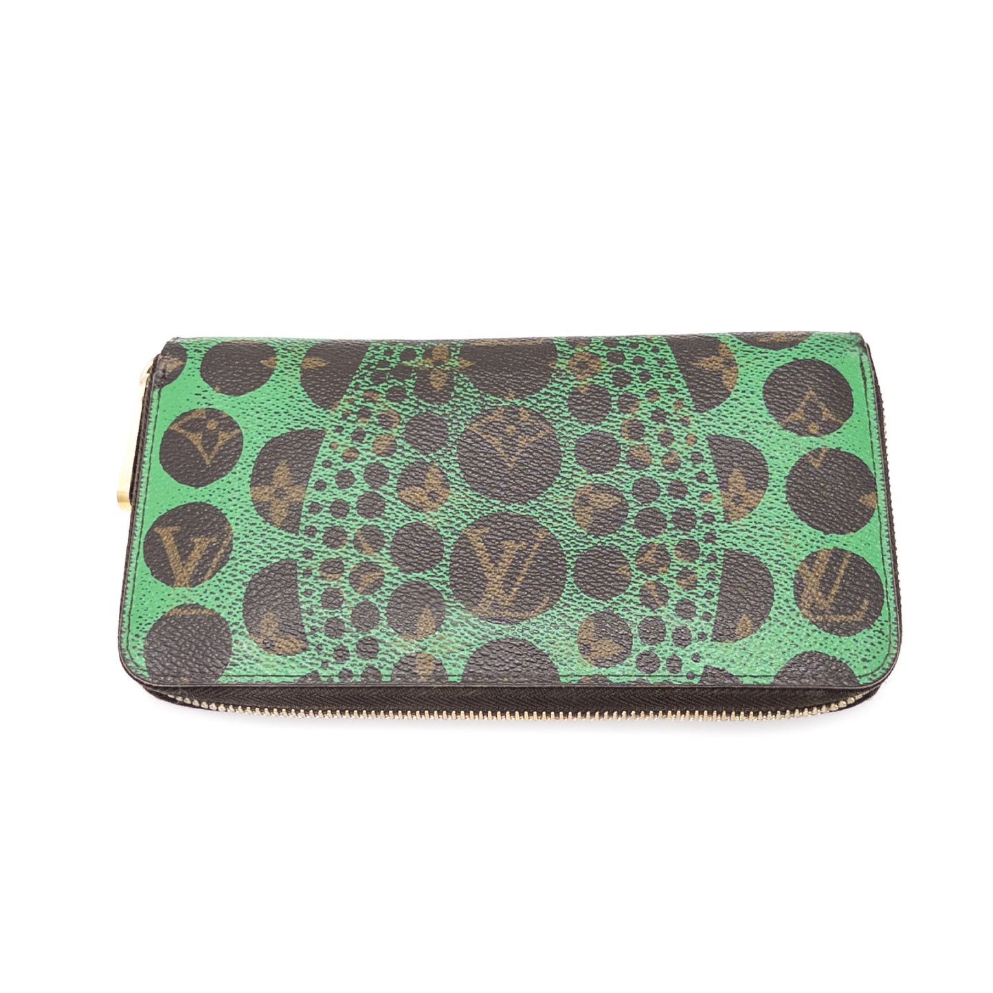 LOUIS VUITTON Monogram LOUIS VUITTON Yayoi Kusama Pumpkin Dot Zippy Wallet M60451 Wallet with Box and Dust Bag
