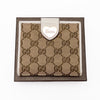 GUCCI GG Canvas Bifold Wallet, Brown, 203549, Box Included