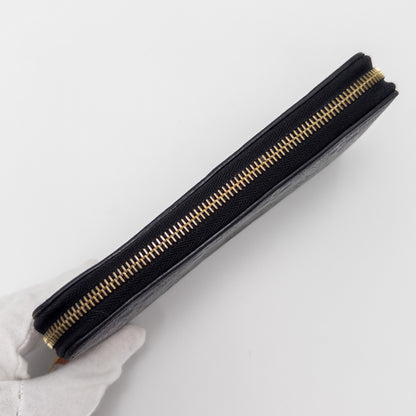 LOUIS VUITTON Monogram Empreinte Louis Vuitton Monogram Empreinte Zippy Wallet Noir M61864 Wallet