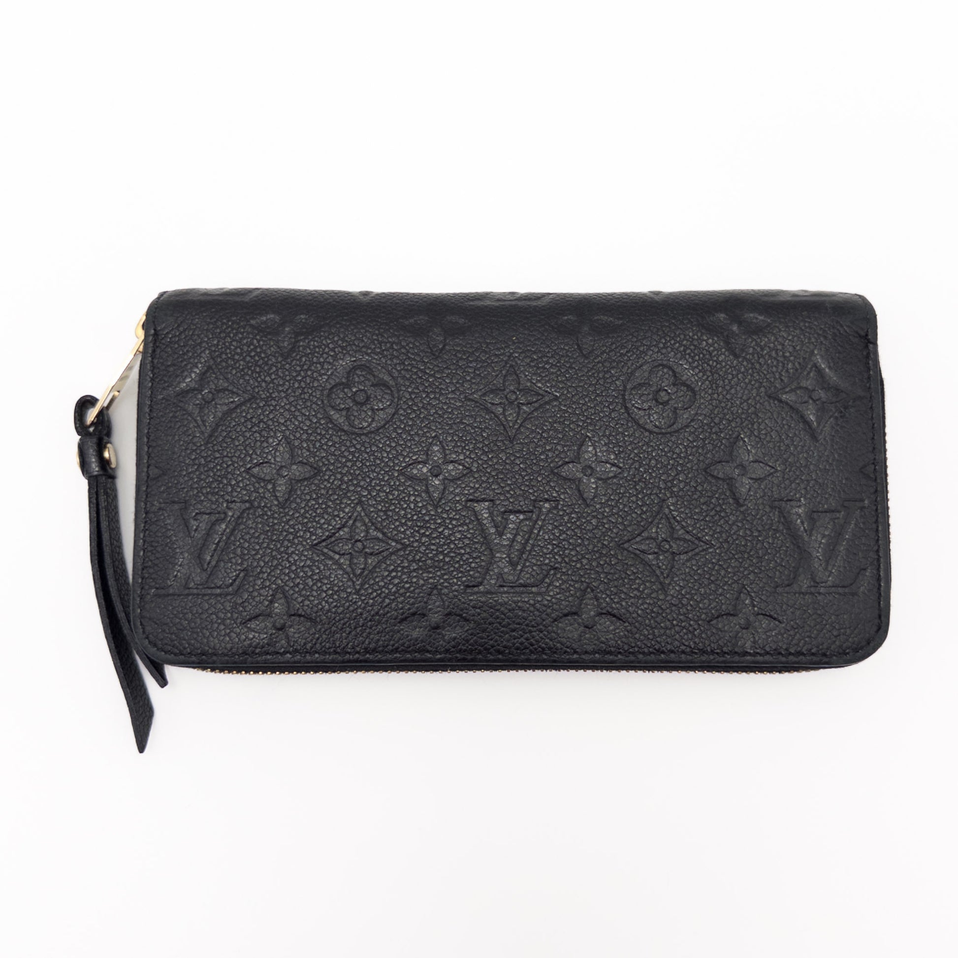 LOUIS VUITTON Monogram Empreinte Louis Vuitton Monogram Empreinte Zippy Wallet Noir M61864 Wallet